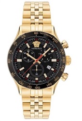 Versace VRSCVE2U00622, золотистые наручные часы 44 мм
