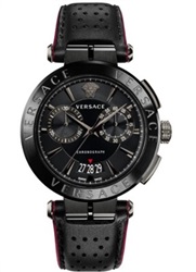 Versace Swiss Made VRSCVE1D00519, чёрные мужские часы, 45 мм