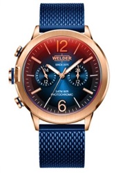 Welder WWMD1018, синие наручные часы 45 мм