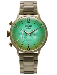 Welder Moody WWRC460, зелёные мужские часы, 45 мм