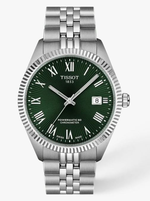 Tissot T1564081109300 Men's Watch, Green Dial, Silver