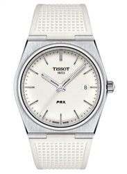 Tissot PRX T1374101701100, мужские часы с белым циферблатом