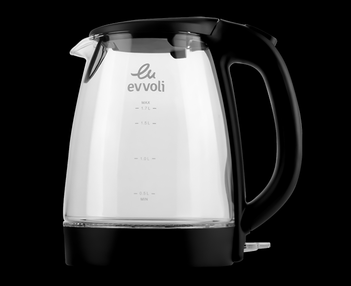 Evvoli EVKA-KE17MB Glass Kettle 1.7 L