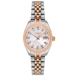 Женские часы Wesse WWL302804, серебристые и розовые, 28 мм