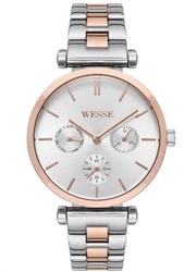 Wesse WWL108402 Мужские часы, серебристый/розовый, 36 мм