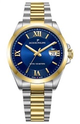 Jacques Philippe JPQGS337338V2 Men's Watch, Silver/Gold, 40 mm