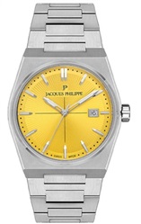 Jacques Philippe Swiss Made JPQGS4213X6YW, серебристые мужские часы 40 мм