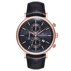Jacques Philippe JPQGC023111, чёрные часы 44 мм