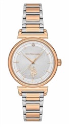 U.S. Polo Assn. USPA2070-07 Мужские часы, серебристые и розовые