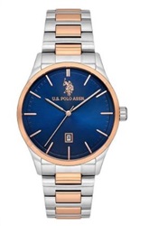 U.S. Polo Assn. USPA1072-05 Men's Watch, Silver/Rose