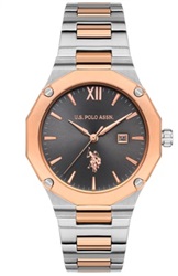 U.S. Polo Assn. USPA2063-02 Men's Watch, Silver/Rose