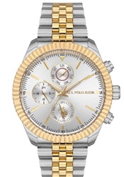 U.S. Polo Assn. USPA1054-06 Men's Watch, Silver/Gold