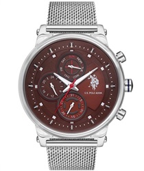 U.S. Polo Assn. USPA1008-04 мужские часы, серебристые, 46 мм