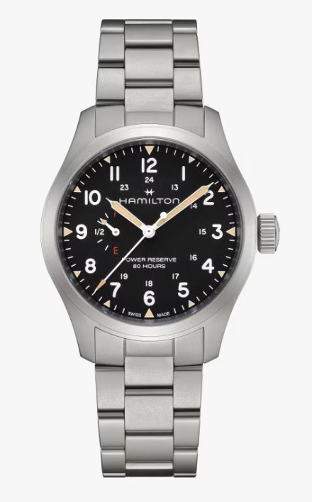 Hamilton MeKhaki Field chanical Power Reserve 40?mm H69509130 Kol Saati Gümüş