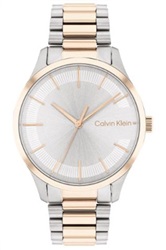 Calvin Klein CK25200044, часы 35 мм, серебристые и розовые тона