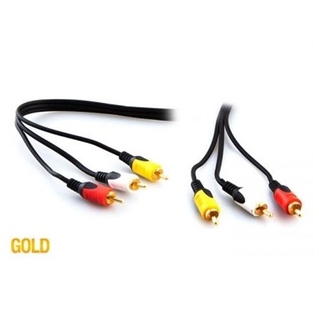 S-Link SL-RCA20 3 RCA to 3 RCA 20 m Gold Cable