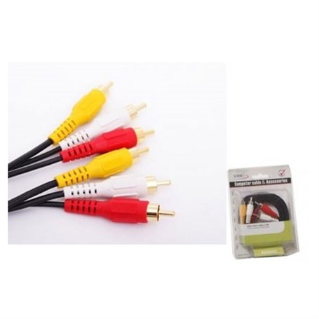 S-Link SLX-681 1.5 m Triple RCA Video Cable