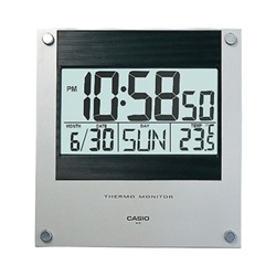 Casio ID-11S-1DF Grey Black Digital Wall Clock
