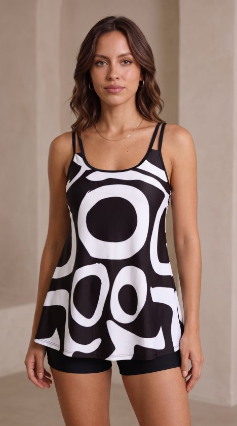 Girince 192173 Women's Printed Camisole Top and Leggings Set