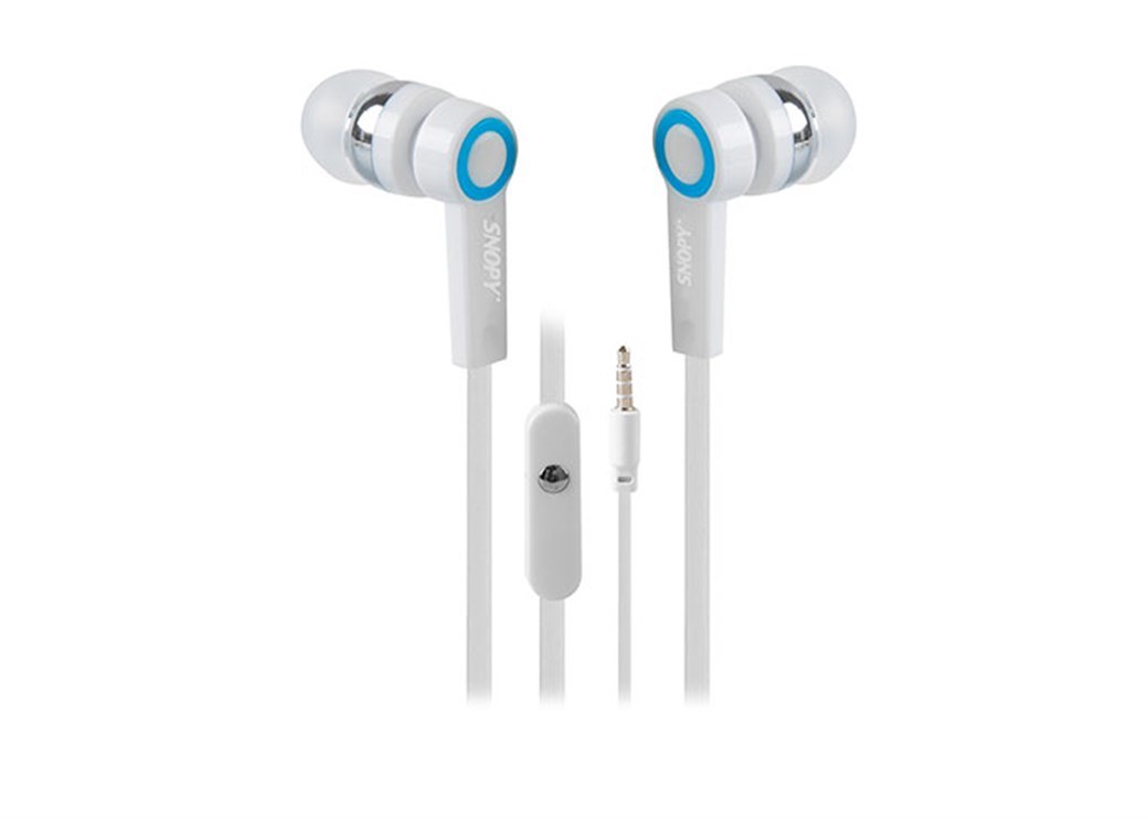 Snopy SN-J5 White Wired In-Ear Earphones with Microphone