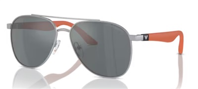Emporio Armani EK2001 30456G Kids' Sunglasses, Silver Mirrored