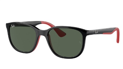 Ray-Ban Kids RJ9078S Çocuk Güneş Gözlüğü Siyah Kırmızı 713171 CR39 Organik 1.5