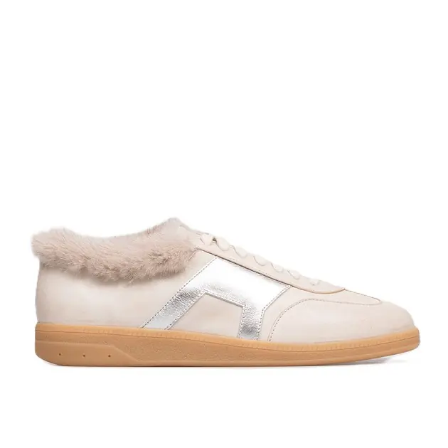 Santoni Olysnow Kadın Tüylü Yakalı Sneaker