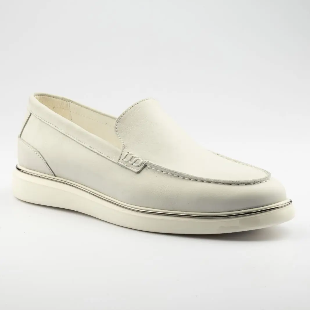 Marcomen 23018 Erkek Beyaz Loafer Ayakkabı