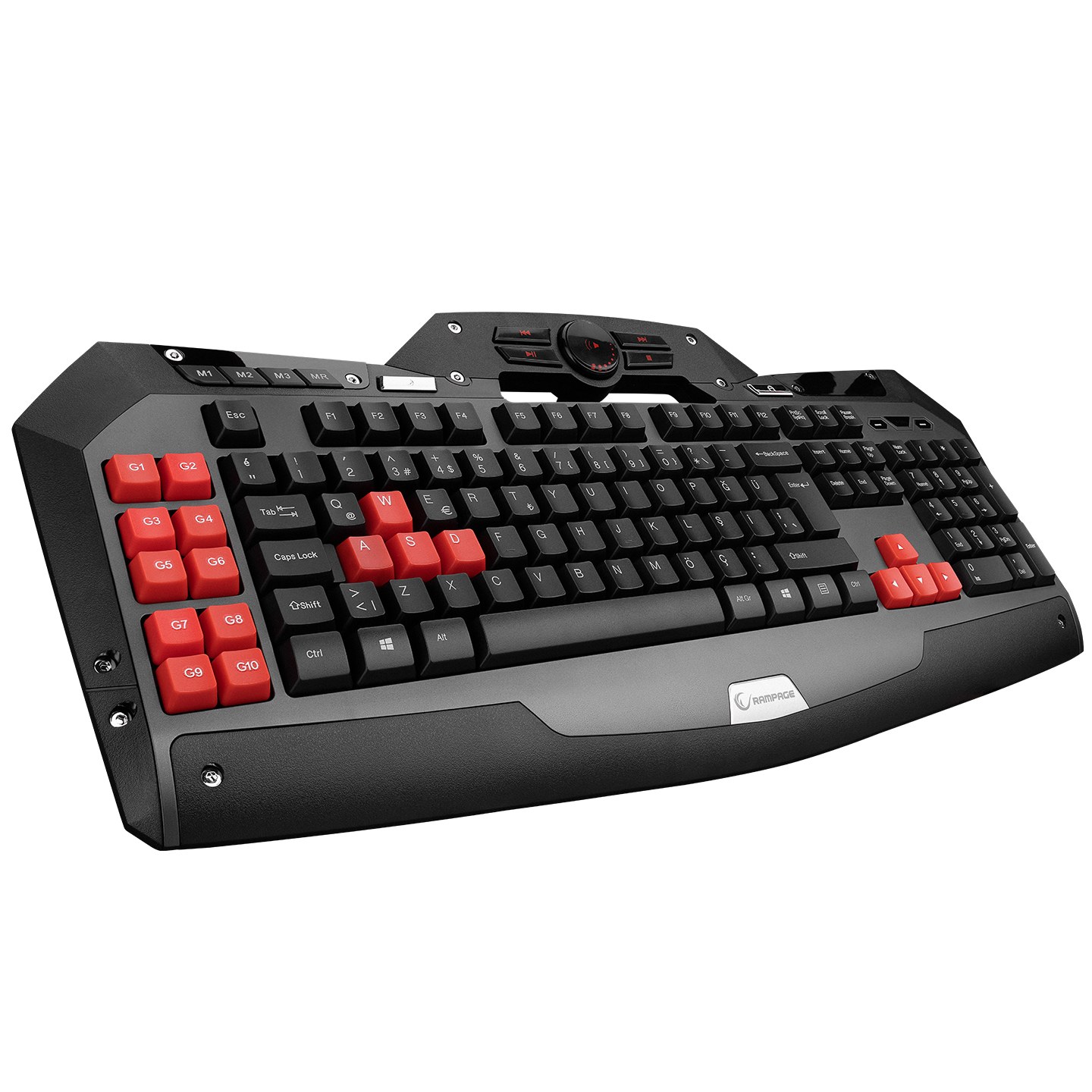 Everest DLK-5110 Чёрная игровая USB-клавиатура с макросами, турецкая Q-раскладка