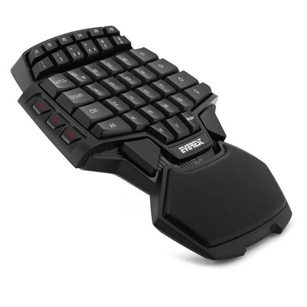 Everest DLK-T9S игровая USB-клавиатура, турецкая Q, чёрная/красная