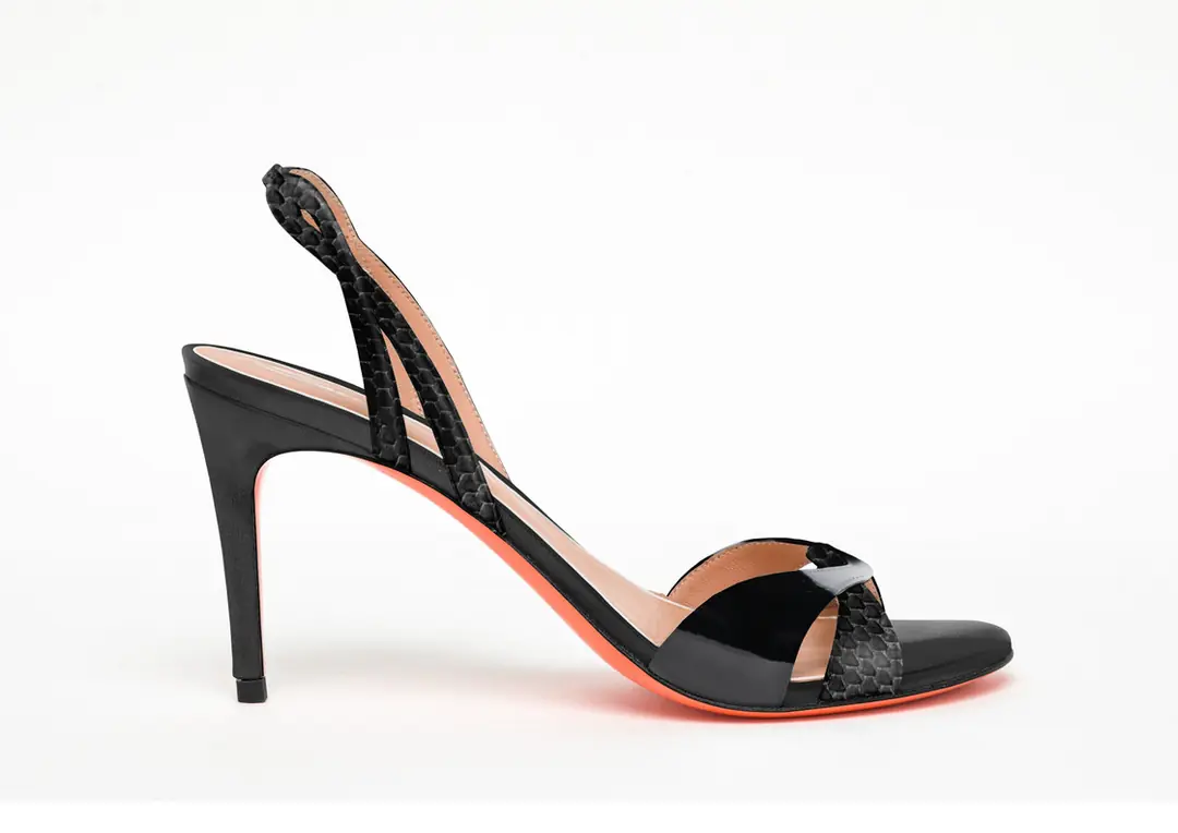 Santoni Ligea-Sand Kadın Siyah Yüksek Topuklu Sandalet