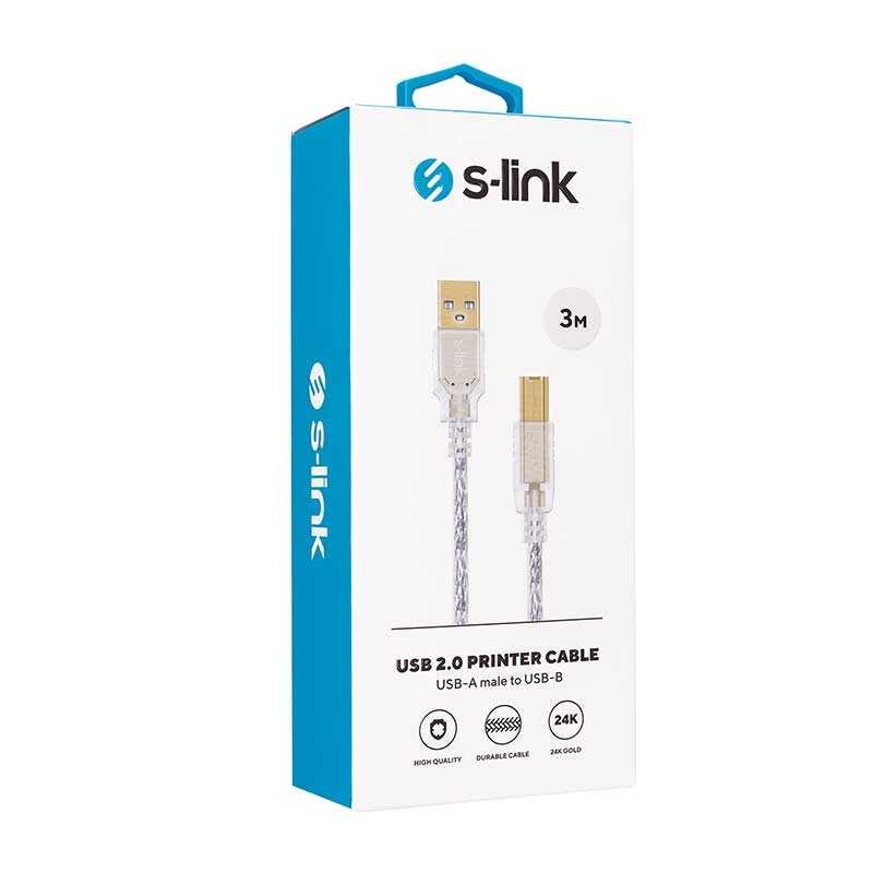 S-LINK SL-U2003 CAB 3M USB 2.0 PRINTER KABLOSU