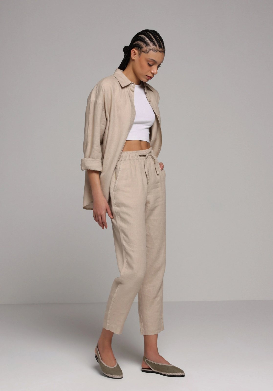 Dokuma Alt Kadın Pantolon Regular Fit