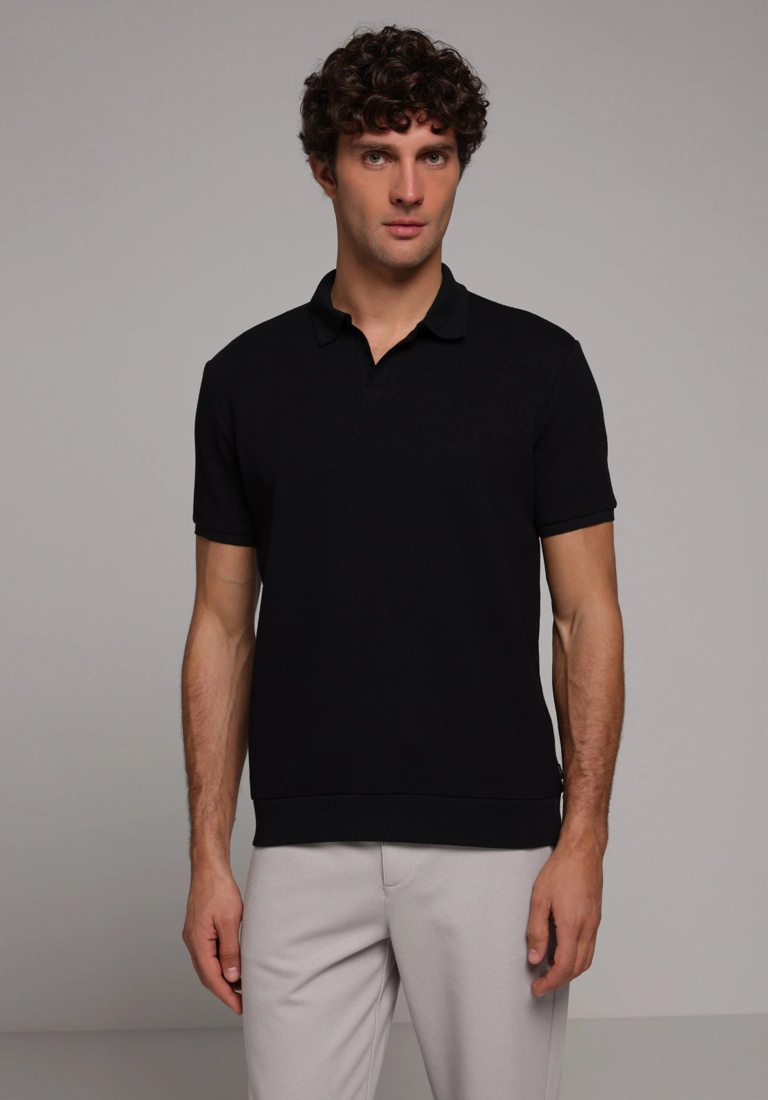 Örme Erkek Yakalı Kısa Kol T-Shirt Regular Fit