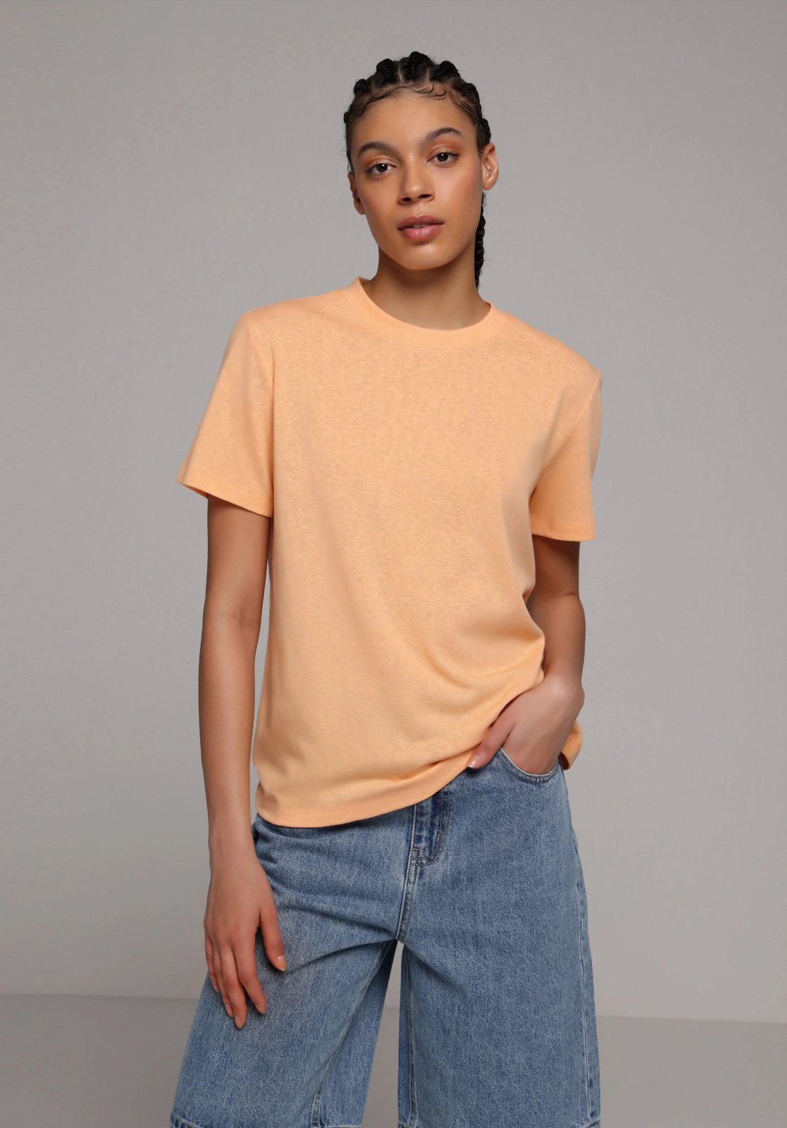 Örme Kadın Kısa Kol T-Shirt Regular Fit