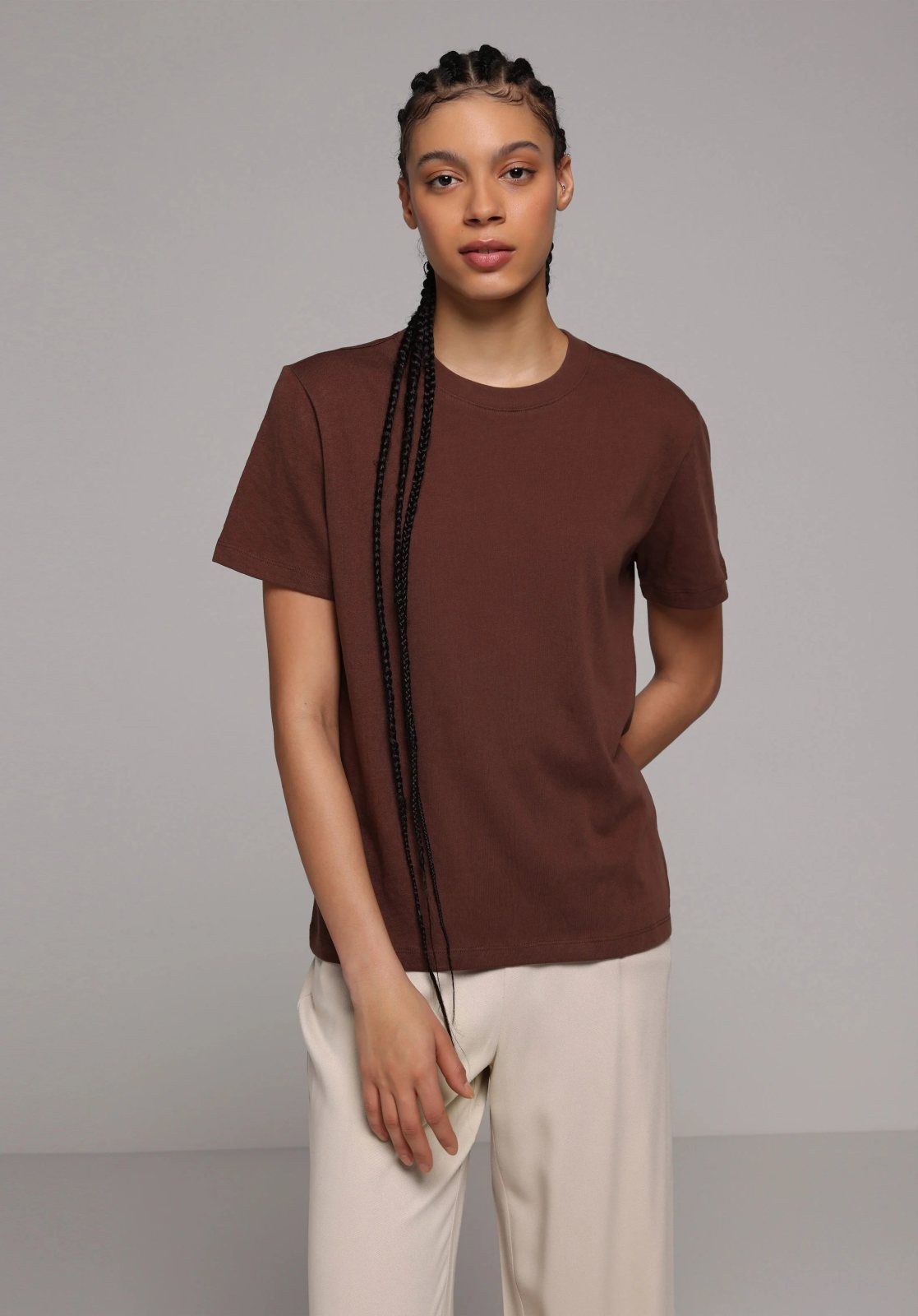 Örme Kadın Kısa Kol T-Shirt Regular Fit