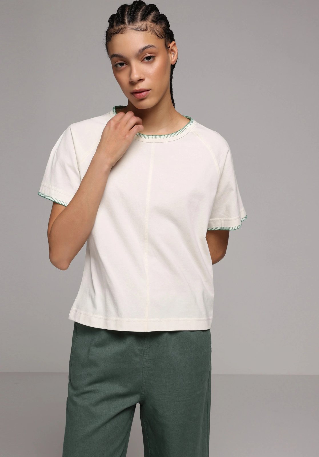 Örme Kadın Kısa Kol T-Shirt Regular Fit