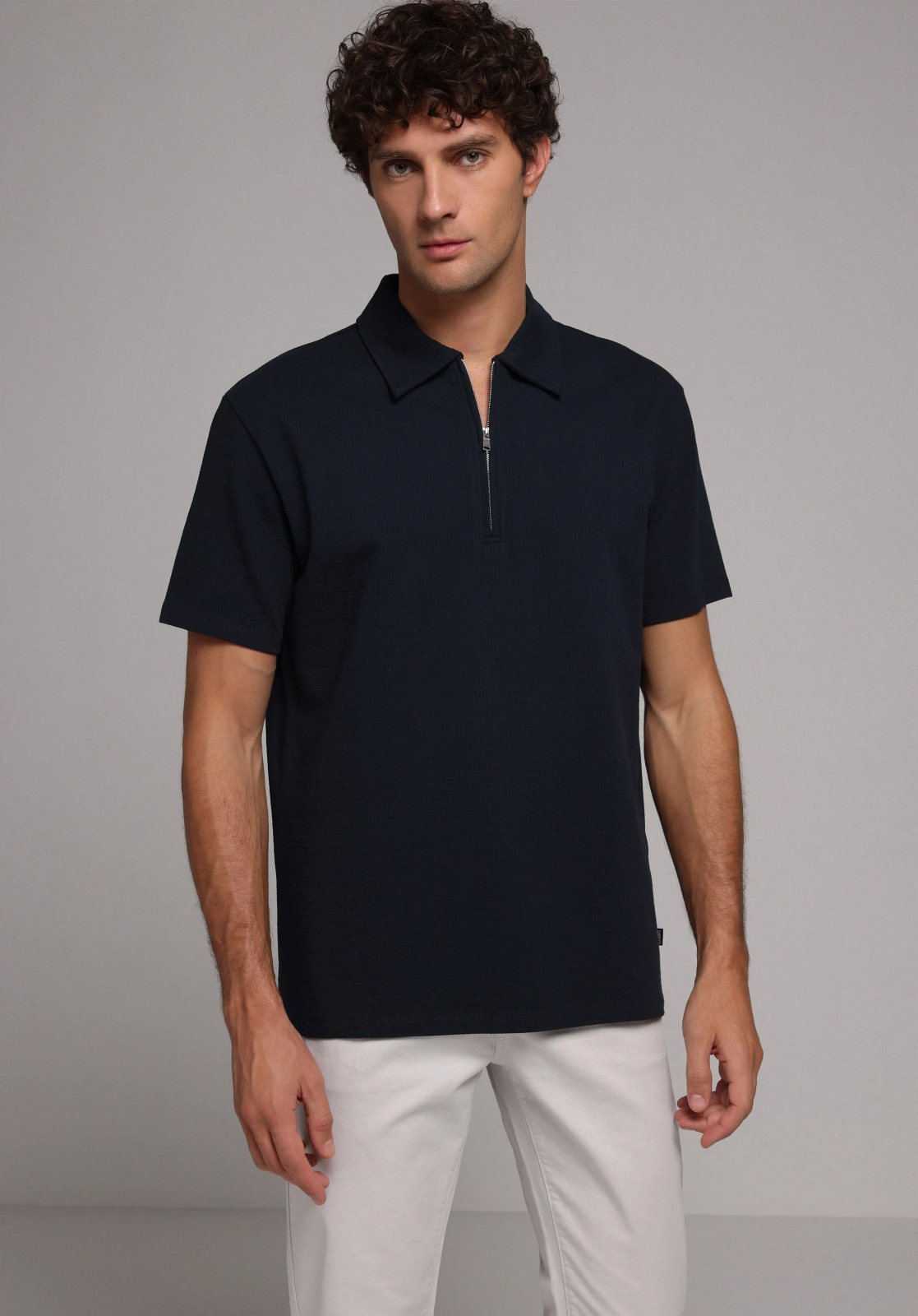 Örme Erkek Yakalı Kısa Kol T-Shirt Comfort Fit