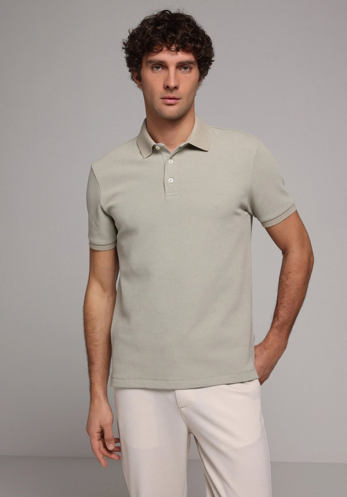 Örme Erkek Yakalı Kısa Kol T-Shirt Regular Fit