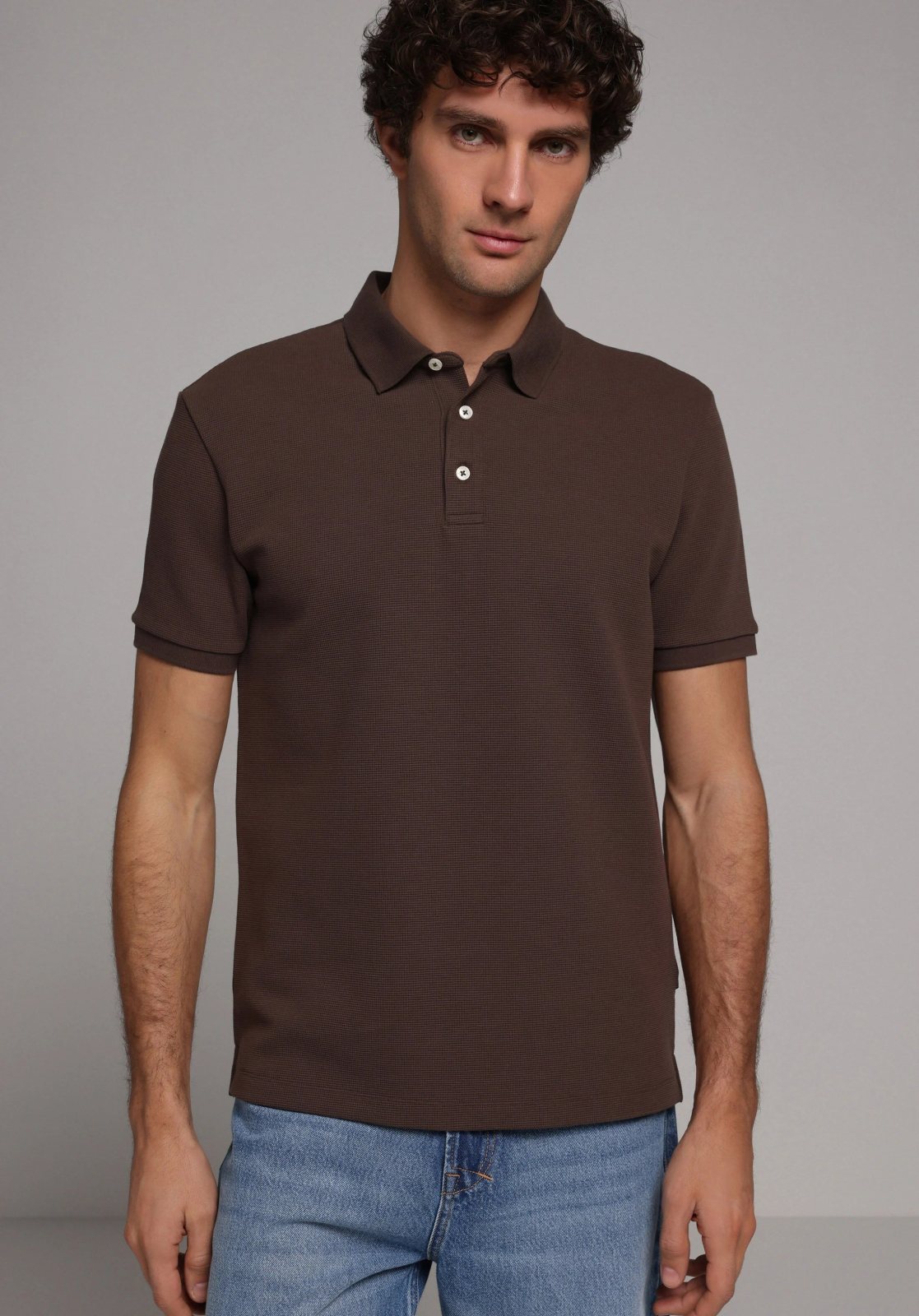 Örme Erkek Yakalı Kısa Kol T-Shirt Regular Fit