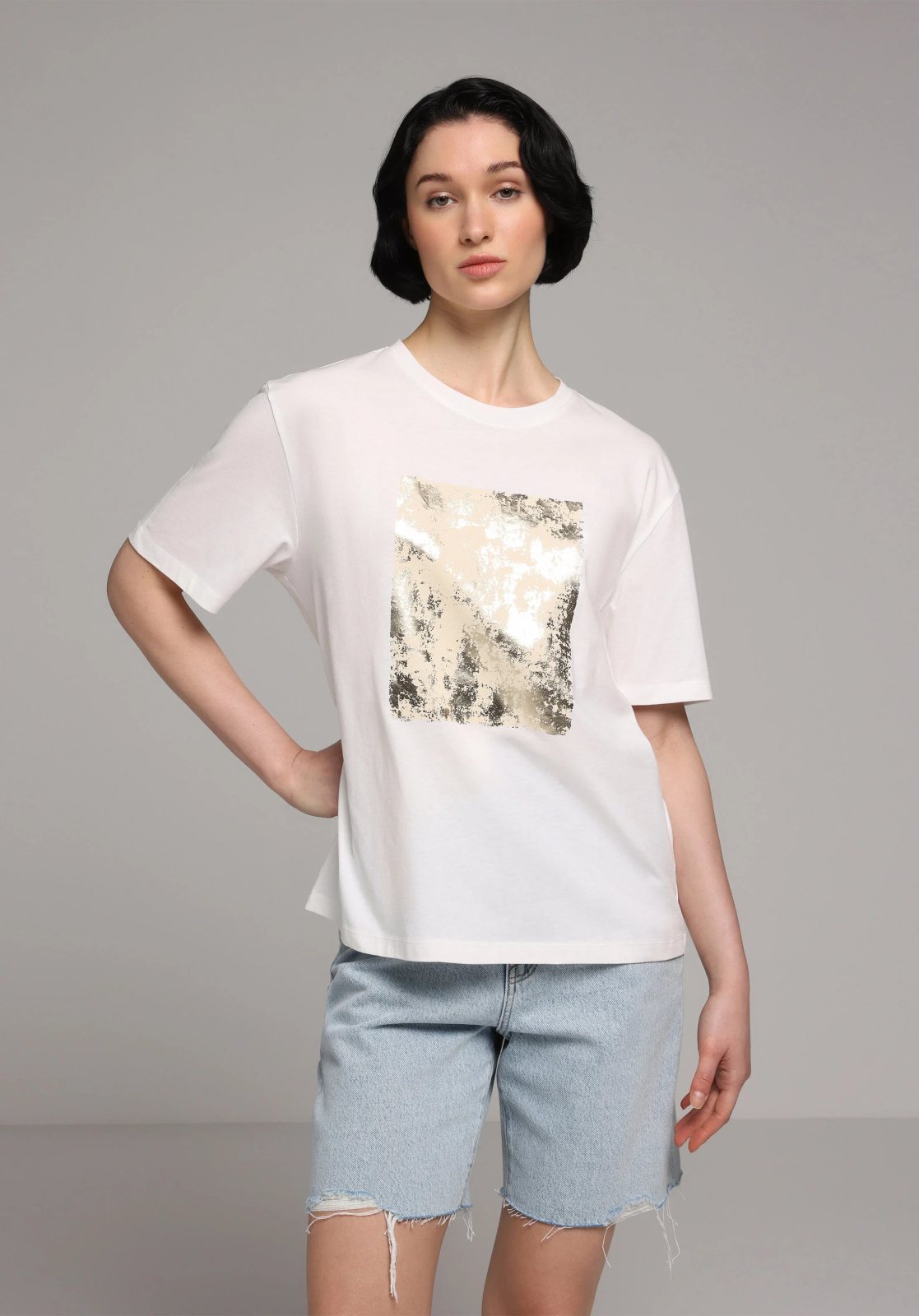 Örme Kadın Kısa Kol T-Shirt Regular Fit