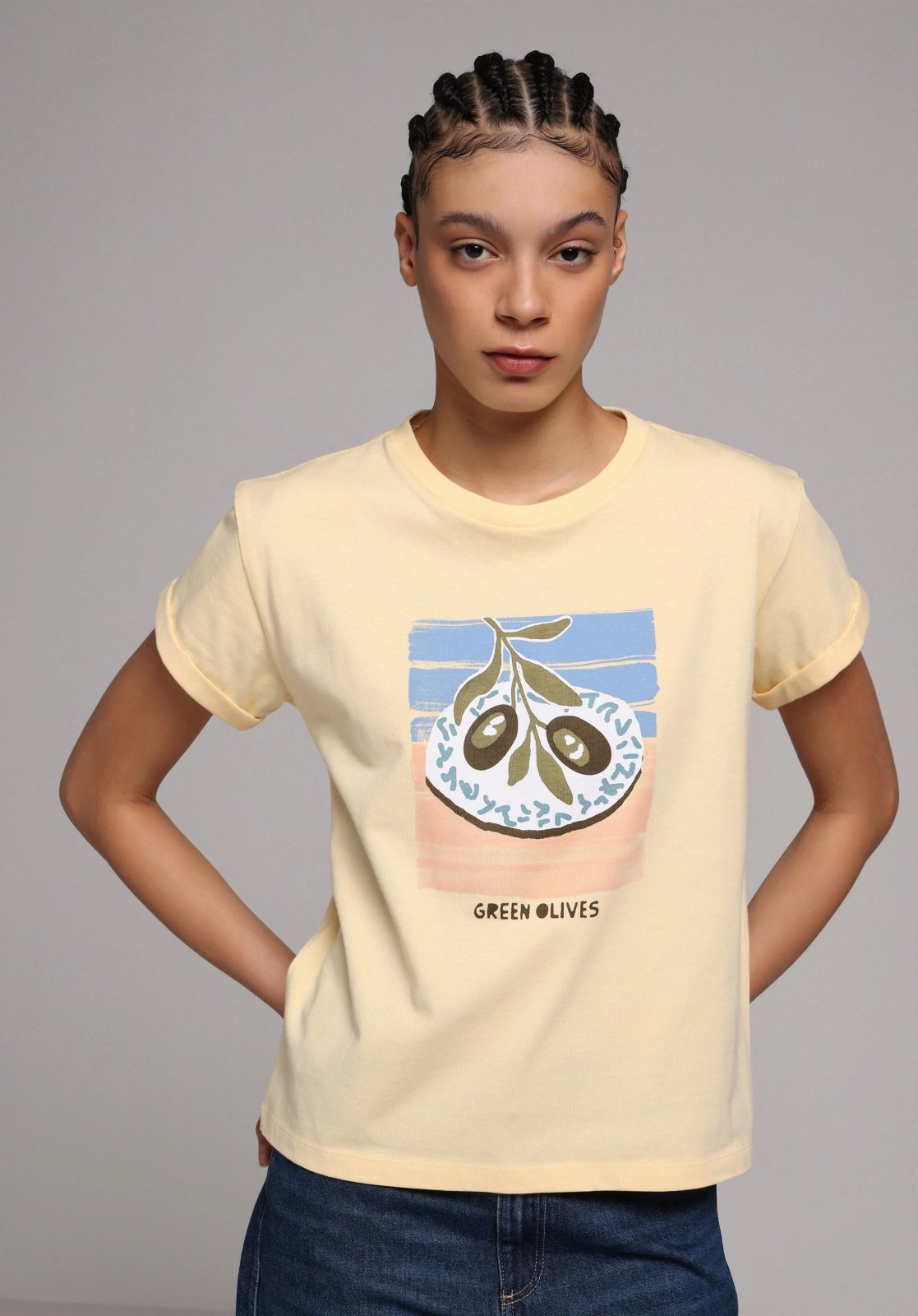 Örme Kadın Kısa Kol T-Shirt Regular Fit