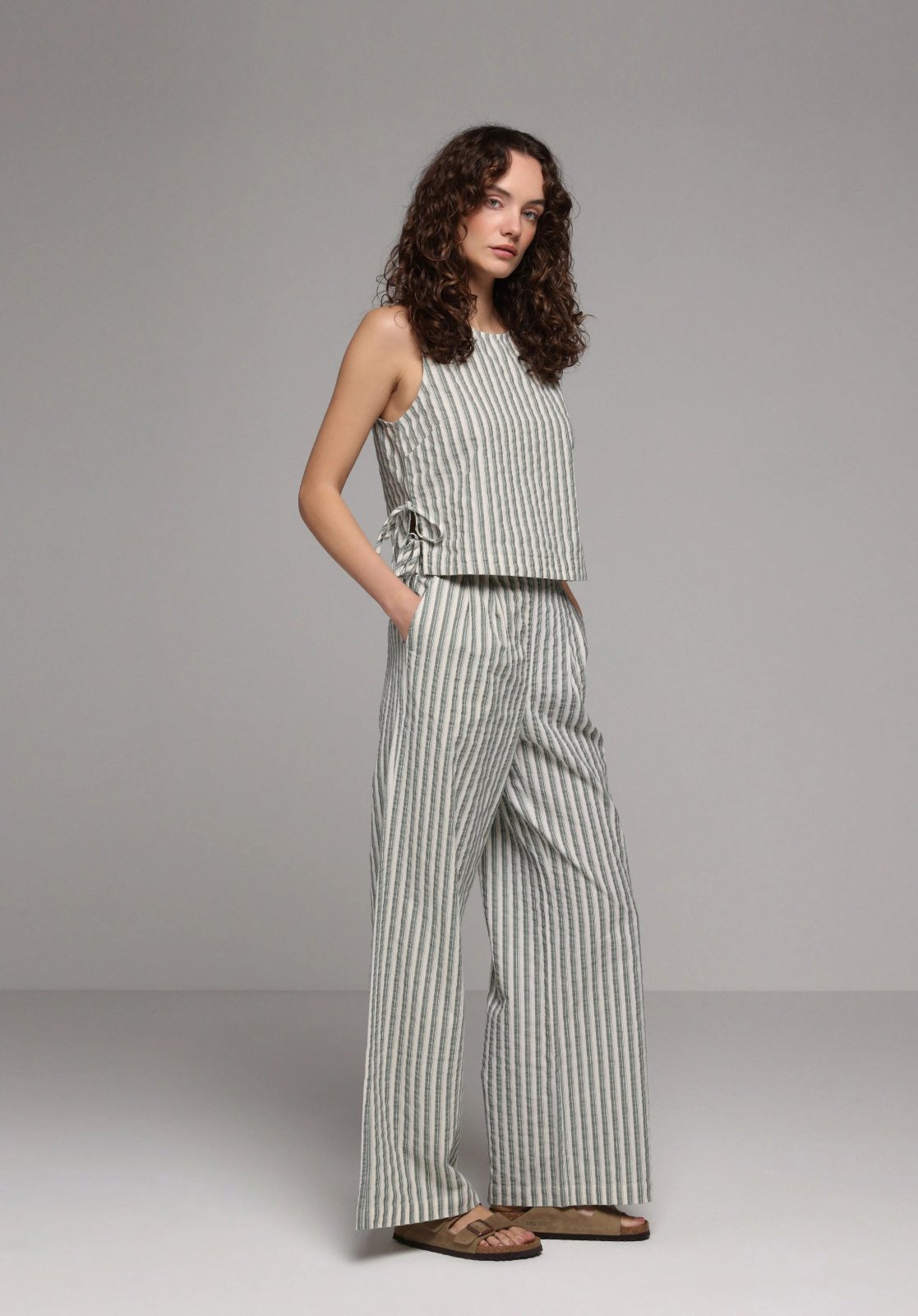 Dokuma Alt Kadın Pantolon Regular Fit