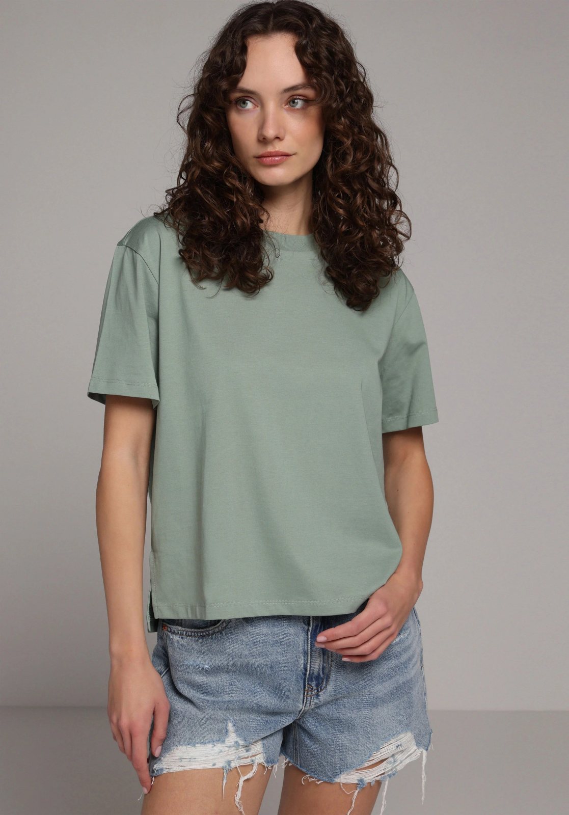 Örme Kadın Kısa Kol T-Shirt Regular Fit