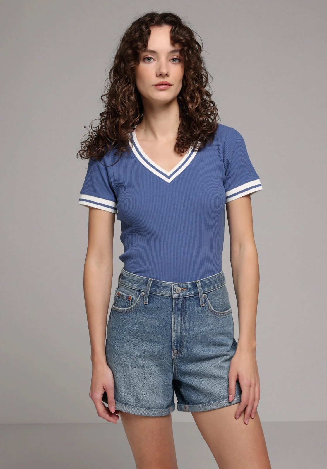 Denim Kadın Şort Mom Fit