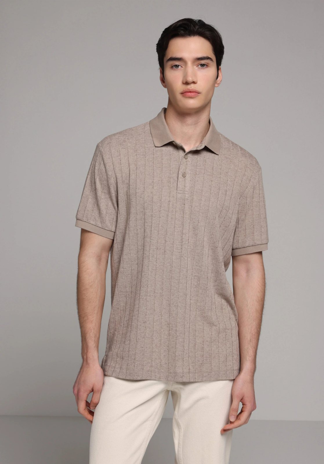 Örme Erkek Yakalı Kısa Kol T-Shirt Regular Fit