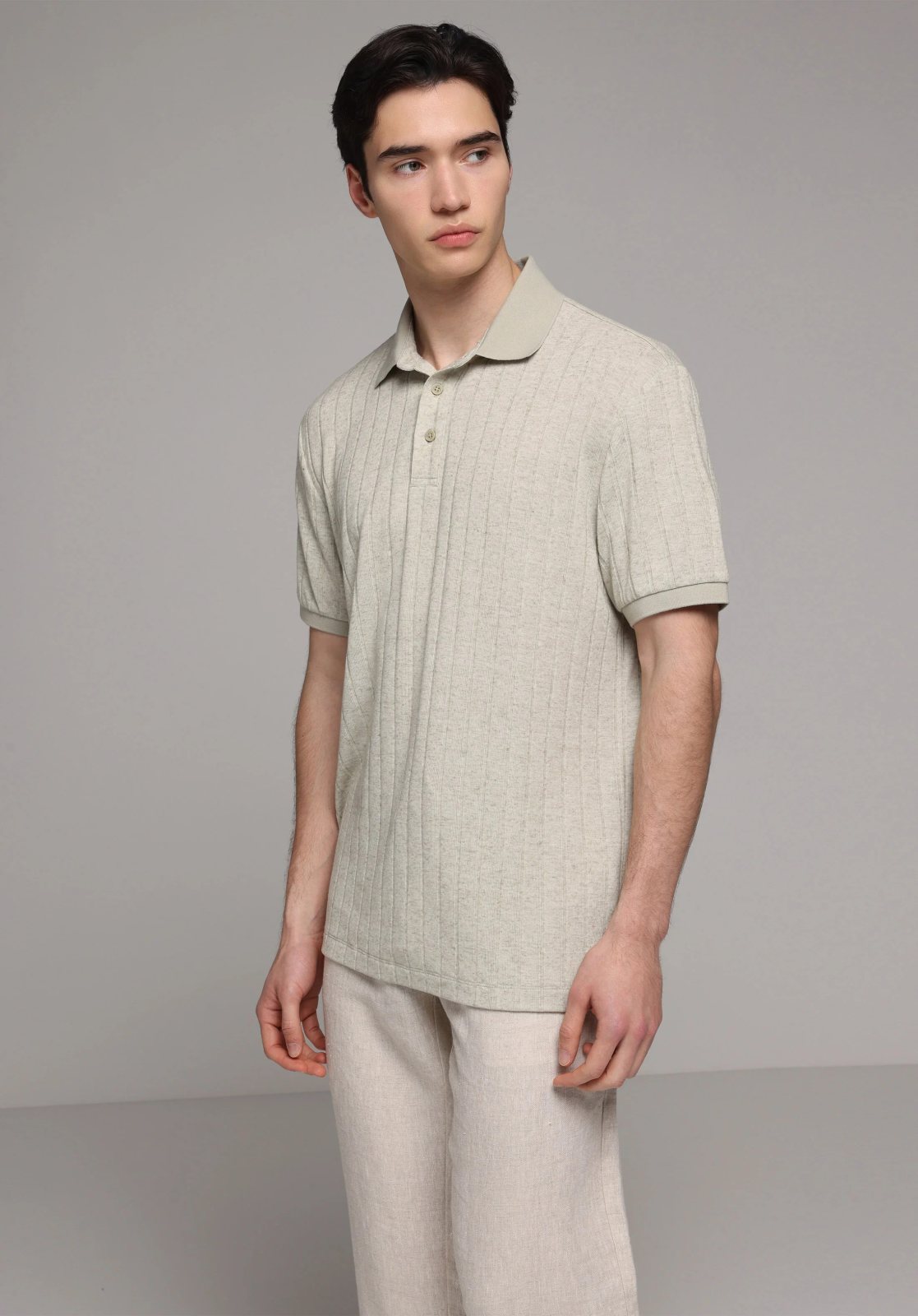 Örme Erkek Yakalı Kısa Kol T-Shirt Regular Fit
