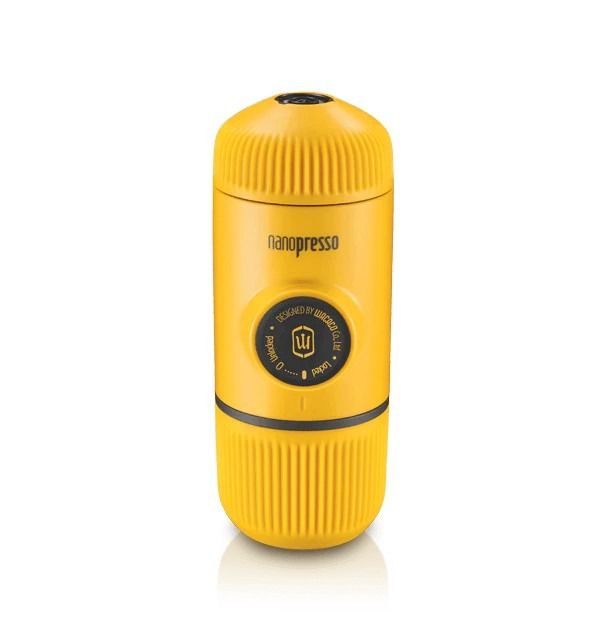 Wacaco Nanopresso 4897066230153 Portable Espresso Machine, Yellow, with Carrying Case