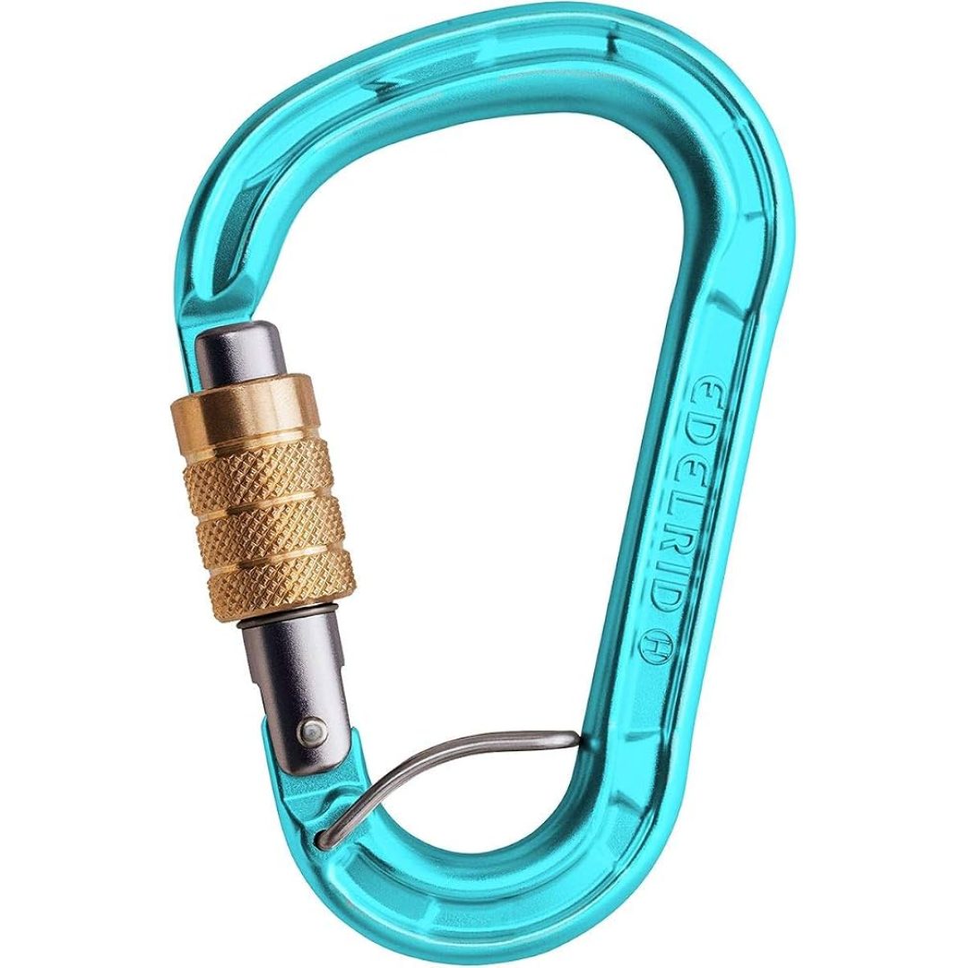 Edelrid HMS Magnum Screw FG Locking HMS Carabiner - Ice