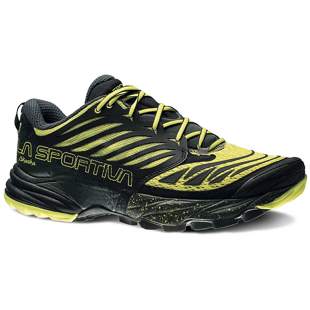 La Sportiva Akasha — обувь для трейлраннинга, чёрная с серным